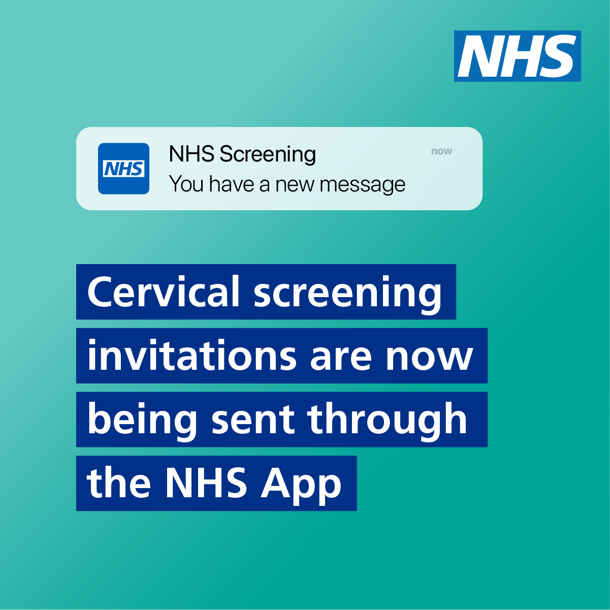 nhs app messages about smears